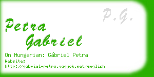 petra gabriel business card